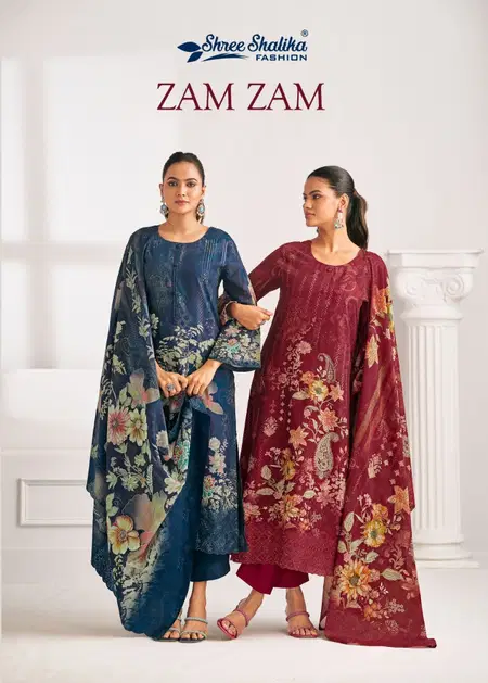 Zam Zam By Shree Shalika Lawn Cotton Surat Dress Material Wholesale Market